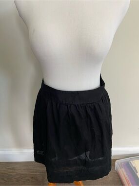 LOFT Black Cotton Skirt